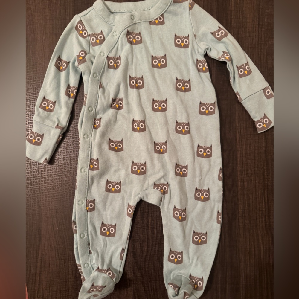 🌈 3/$15 Baby Gap Footie Pajamas with Owls